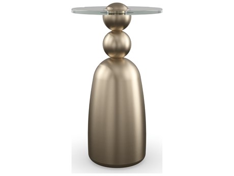 Caracole Modern Principles Dissonance Round Glass End Table