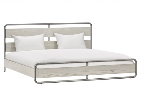 Caracole Atelier Beige Oak Wood Queen Platform Bed