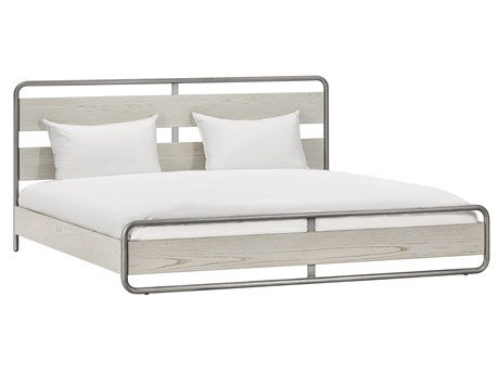 Caracole Atelier Beige Oak Wood King Platform Bed