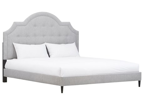 Caracole Atelier Gray Upholstered Queen Panel Bed