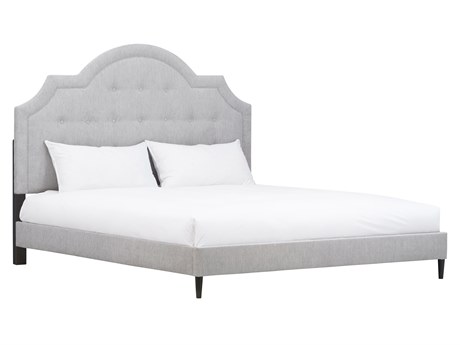 Caracole Atelier Gray Upholstered King Panel Bed