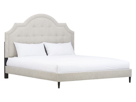 Caracole Atelier Beige Upholstered Queen Panel Bed
