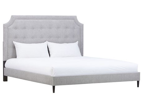 Caracole Atelier Gray Upholstered King Panel Bed