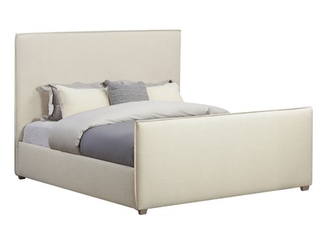 Caracole Atelier Beige Upholstered Queen Platform Bed