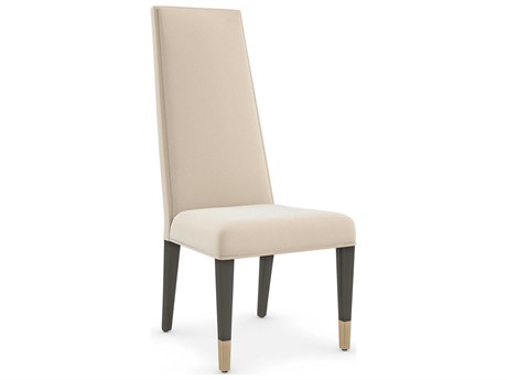 Caracole Signature Metropolitan The Master Birch Wood Beige Upholstered Side Dining Chair