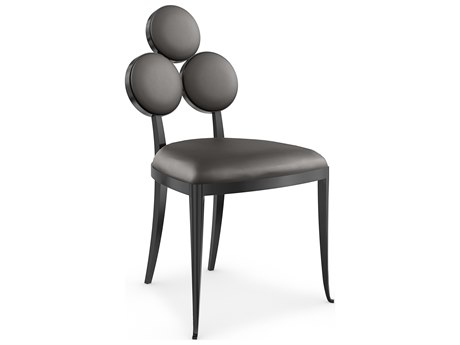 Caracole Signature Debut Orion Black Upholstered Side Dining Chair