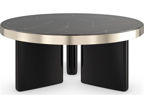 Caracole Signature Debut Umbra Round Glass Coffee Table