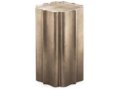 Caracole Classic Gold is Up Leaf Ombre Martini Round End Table