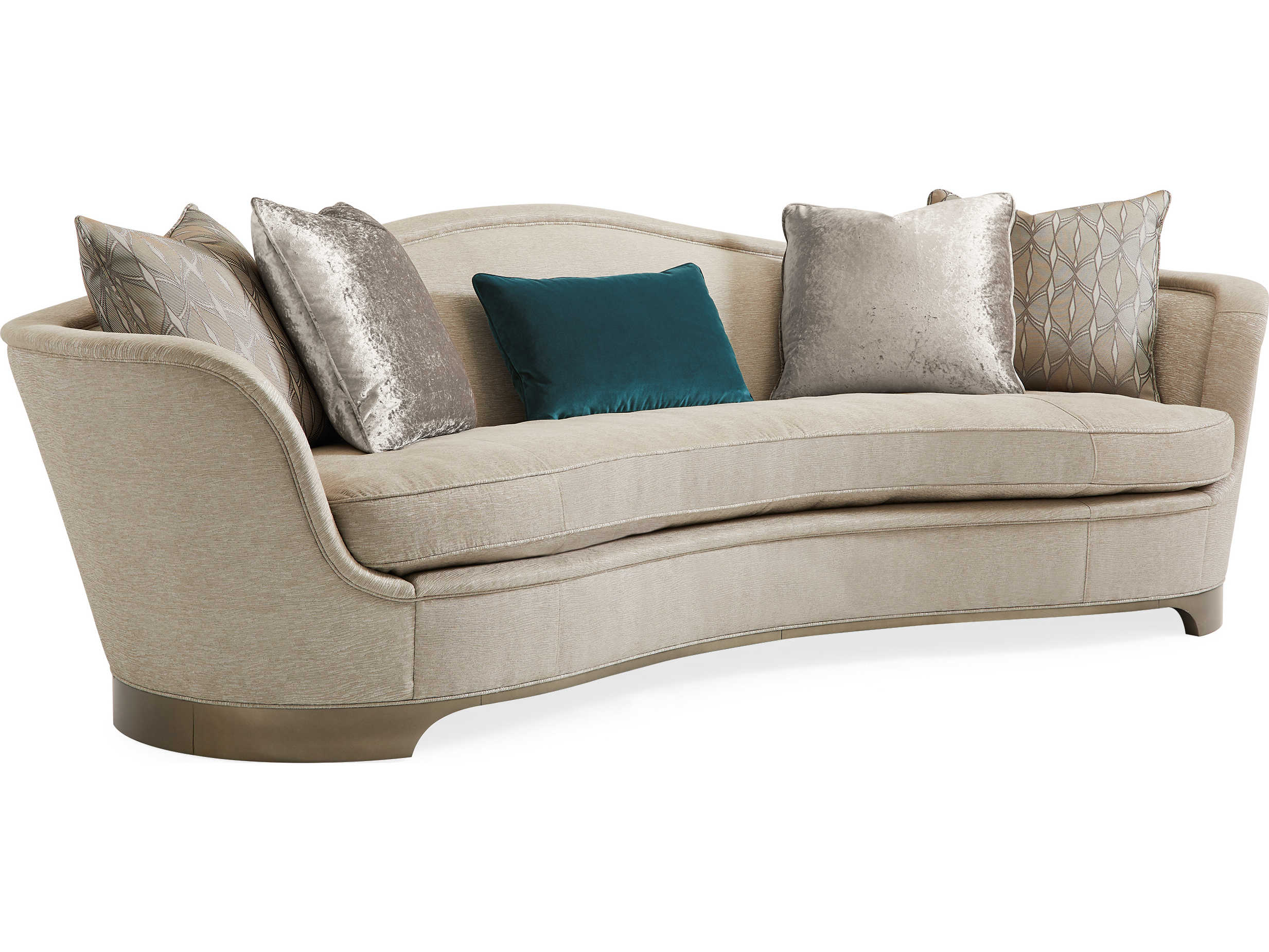 Caracole Classic Harvest Bronze Kidney Shape Sofa Couch CACUPH018011A