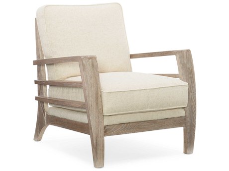 Caracole Classic Slatitude White Fabric Accent Chair