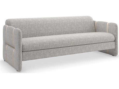 Caracole Upholstery Cigar Club Gray Upholstered Sofa