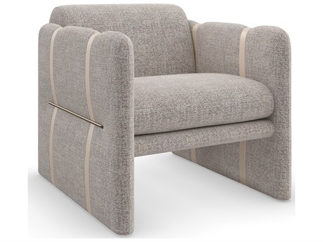 Caracole Upholstery Cigar Club Gray Fabric Accent Chair