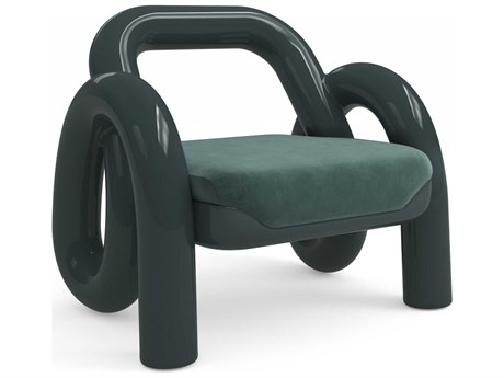 Caracole Gelee Green Velvet Accent Chair
