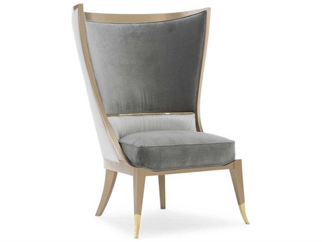 Caracole Classic Pop Your Collar Blue Upholstered Side Dining Chair