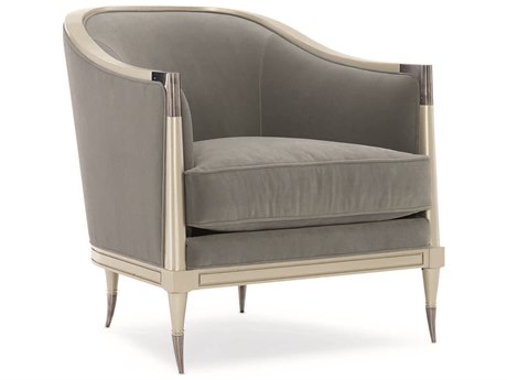 Caracole Classic Splash of Flash Gray Fabric Accent Chair