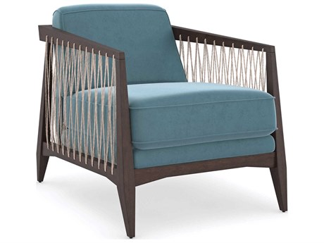 Caracole Upholstery Rope Me In Brown Fabric Accent Chair