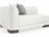 Caracole Upholstery Lounge Around RAF 57" French Roast White Fabric Upholstered Loveseat  CACUPH421RL1A