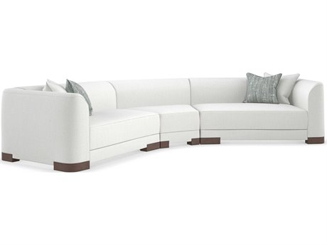 Caracole Upholstery Lounge Around White Upholstered Sectional Sofa