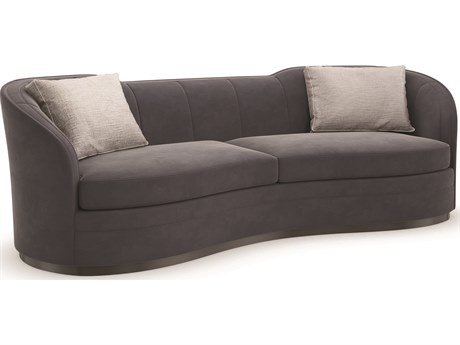 Caracole Upholstery Eclipse Dark Chocolate Gray Upholstered Sofa