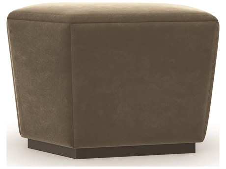 Caracole Upholstery Castor Dark Chocolate Brown Upholstered Ottoman