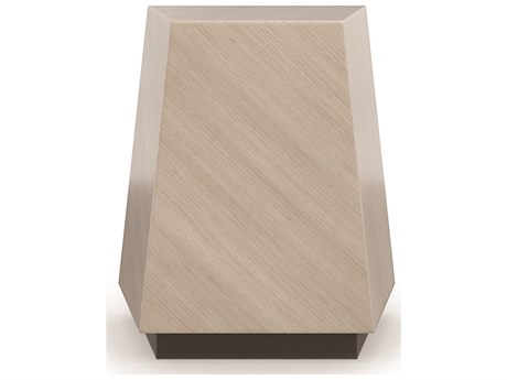 Caracole Upholstery Gemini Rectangular Moonstone Dark Chocolate End Table