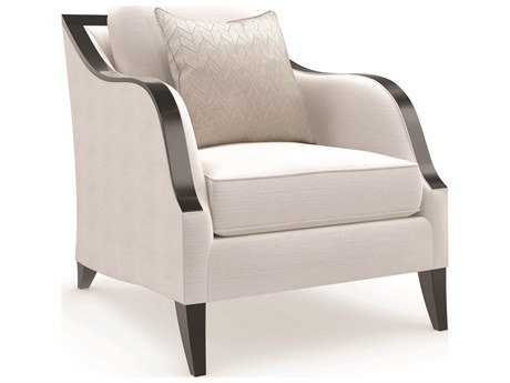 Caracole Upholstery Pitch Perfect White Fabric Accent Chair