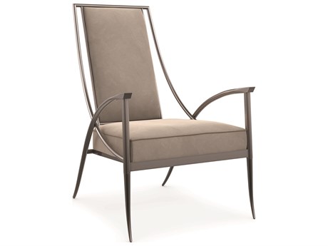 Caracole Upholstery Mantis Gray Fabric Accent Chair