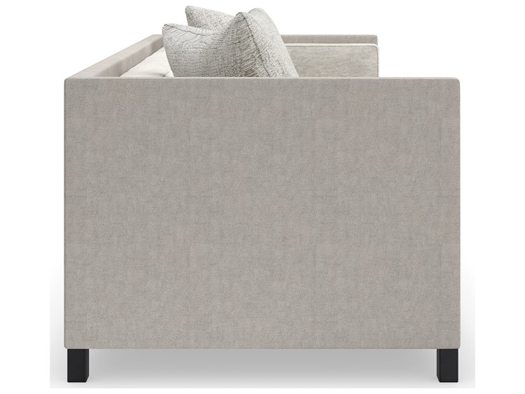 Caracole Upholstery Tuxedo 86" Gray Fabric Upholstered Sofa CACUPH423013B