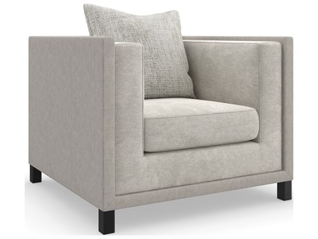 Caracole Upholstery Tuxedo Gray Fabric Accent Chair