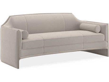 Caracole Upholstery The Cats Meow Soft Silver Paint Gray Upholstered Sofa