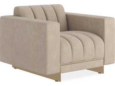 Caracole Upholstery Well Balanced Beige Fabric Accent Chair