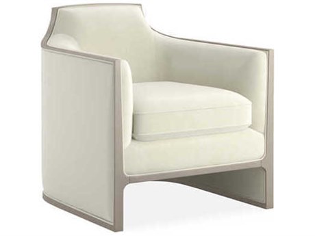 Caracole Upholstery The Cats Meow White Fabric Accent Chair