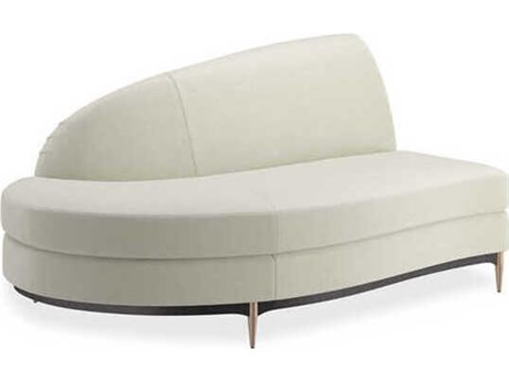 Caracole Upholstery Threes Company White Upholstered Chaise