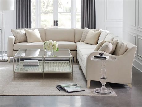Caracole Upholstery Lounge Around White Upholstered Sectional Sofa