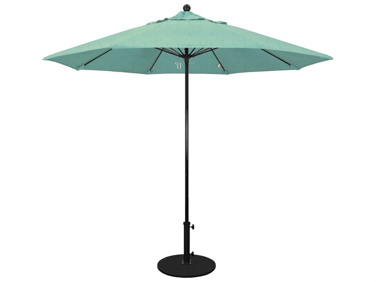 California Umbrella Custom Oceanside Series 9 Foot Octagon Market All Fiberglass Umbrella with Push Lift System