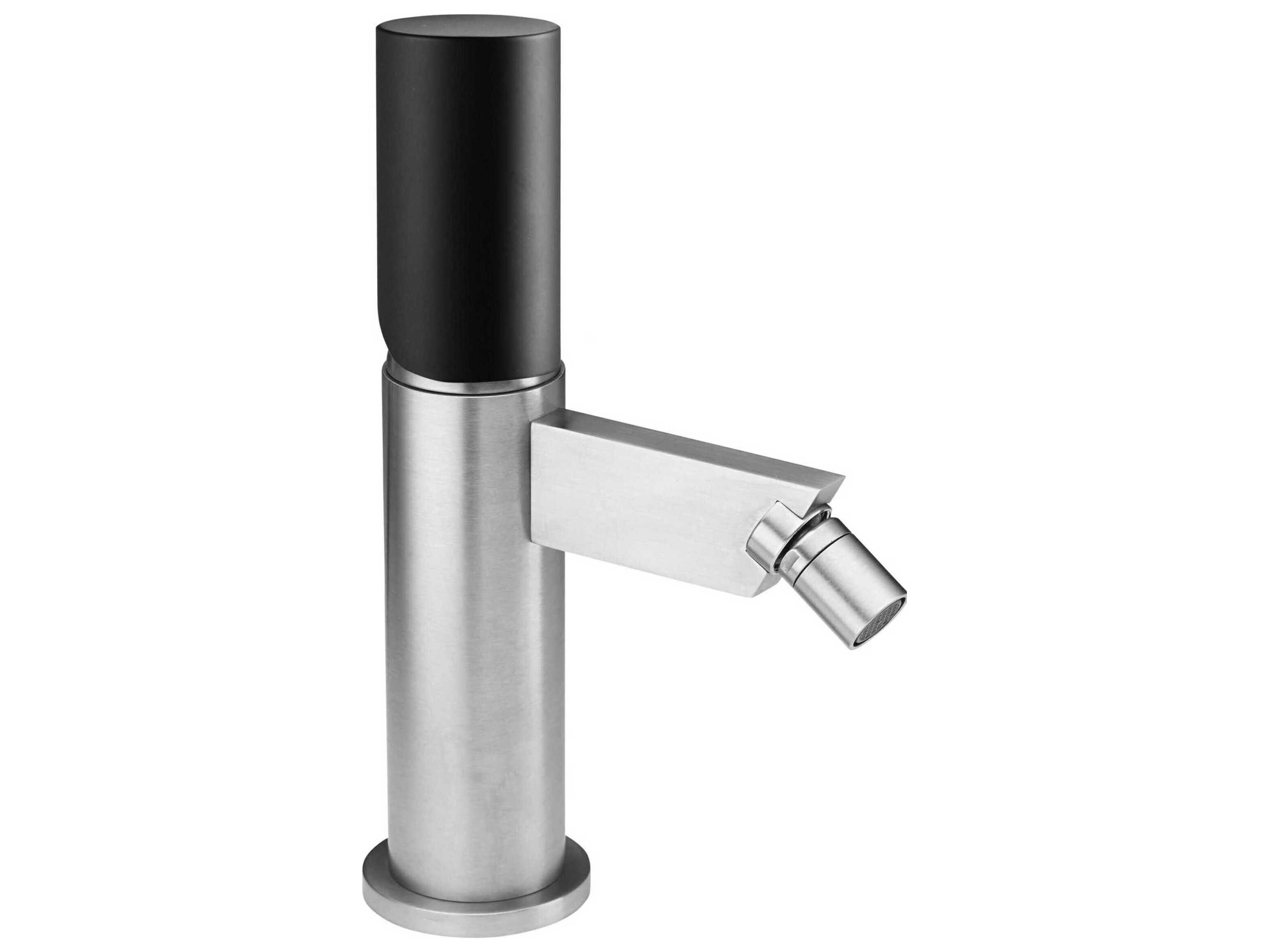 California Faucets Bel Canto Monoblock Bidet Set with Black Cylinder