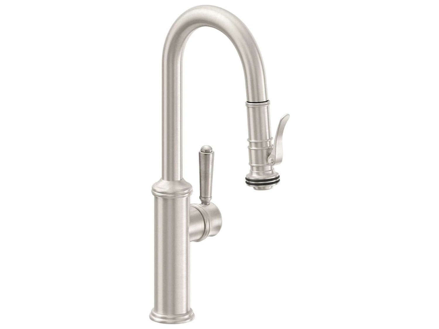 California Faucets Davoli Pull-Down Prep/Bar Faucet with Squeeze Handle ...