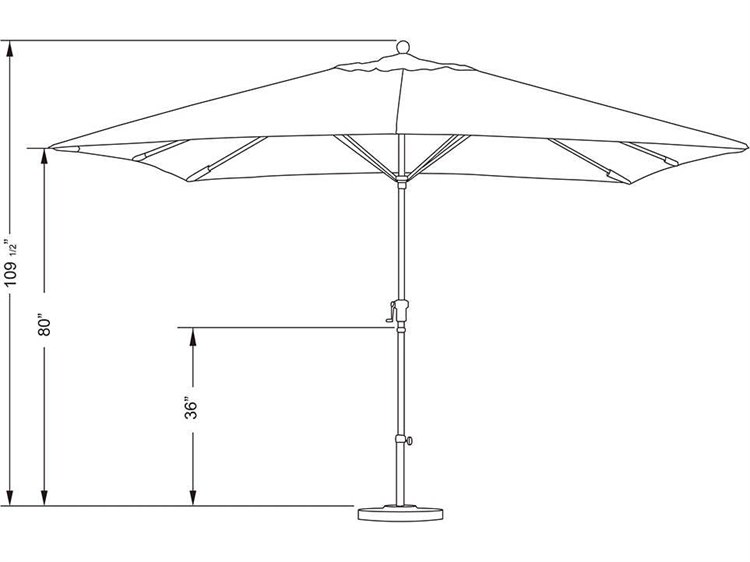 California Patio Umbrella Quick Ship Tahoe Series 11 Foot Rectangular ...