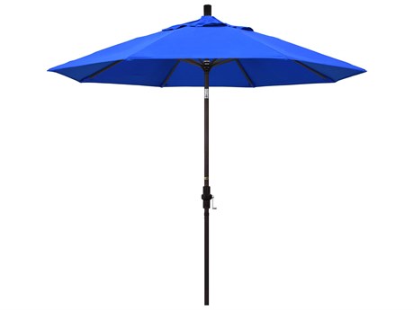California Outdoor Umbrella Custom Golden State Series 9 Foot Octagon Market Aluminum Outdoor Umbrella with Crank Lift System