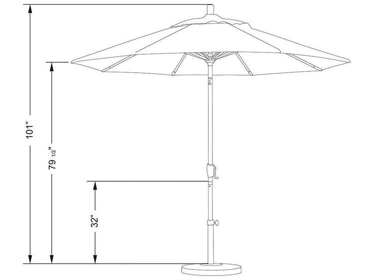 California Umbrella Quick Ship Pacific Trail Series 9 Foot Octagon ...