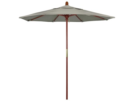 California Umbrella Custom Grove Series 7.5 Foot Octagon Market Wood Umbrella with Push Lift System