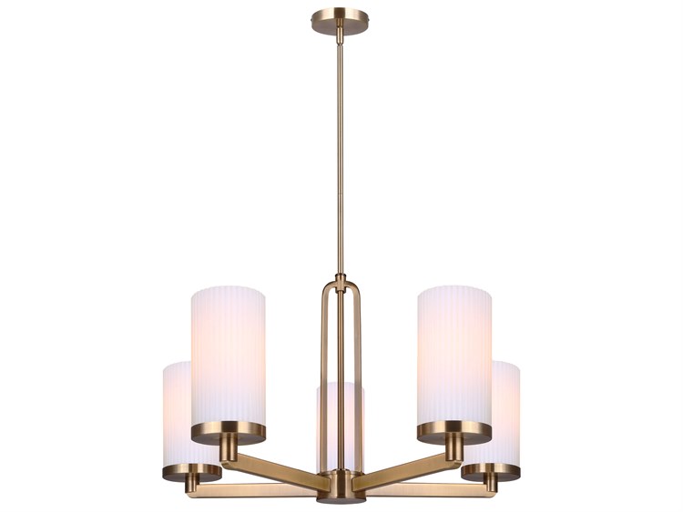 Canarm Kinslea 5 -light Gold Cylinder Chandelier
