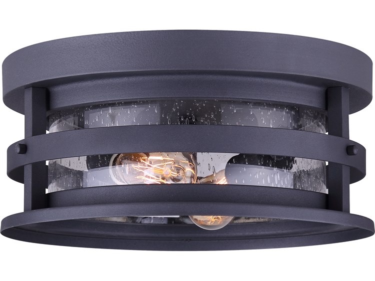 Canarm Duffy 2 -light Outdoor Ceiling Light in Black