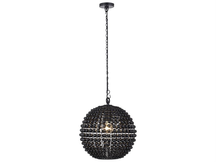 Canarm Burkley 1 -light Black Globe Pendant