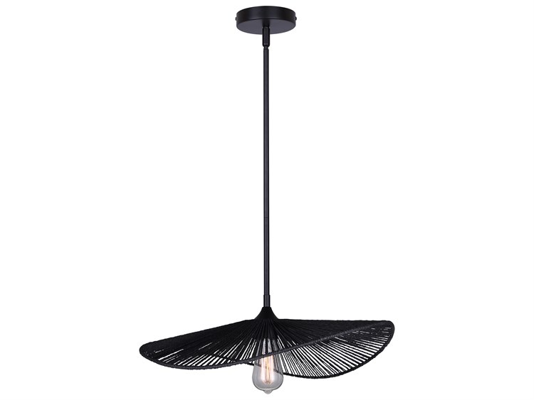 Canarm Georgia 1 -light Black Geometric Pendant