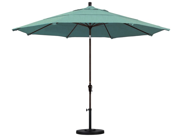 California Umbrella Sunset Series 11 Foot Octagon Market Aluminum Umbrella With Crank Lift System Sdau118