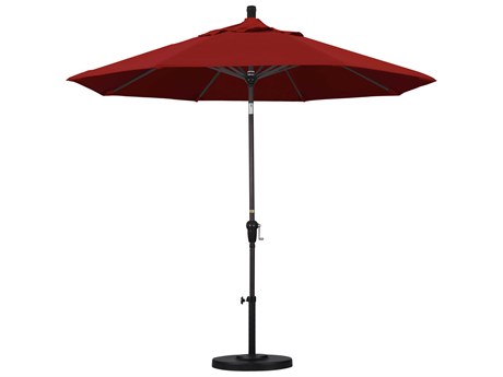 California Patio Umbrella Custom Sunset Series 9 Foot Octagon Market Aluminum Patio Umbrella with Crank Lift System