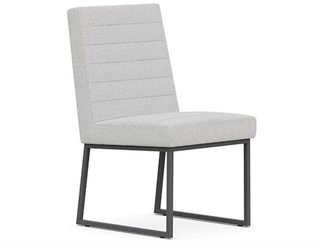 Case & Canvas Mason Ply Wood Gray Upholstered Side Dining Chair