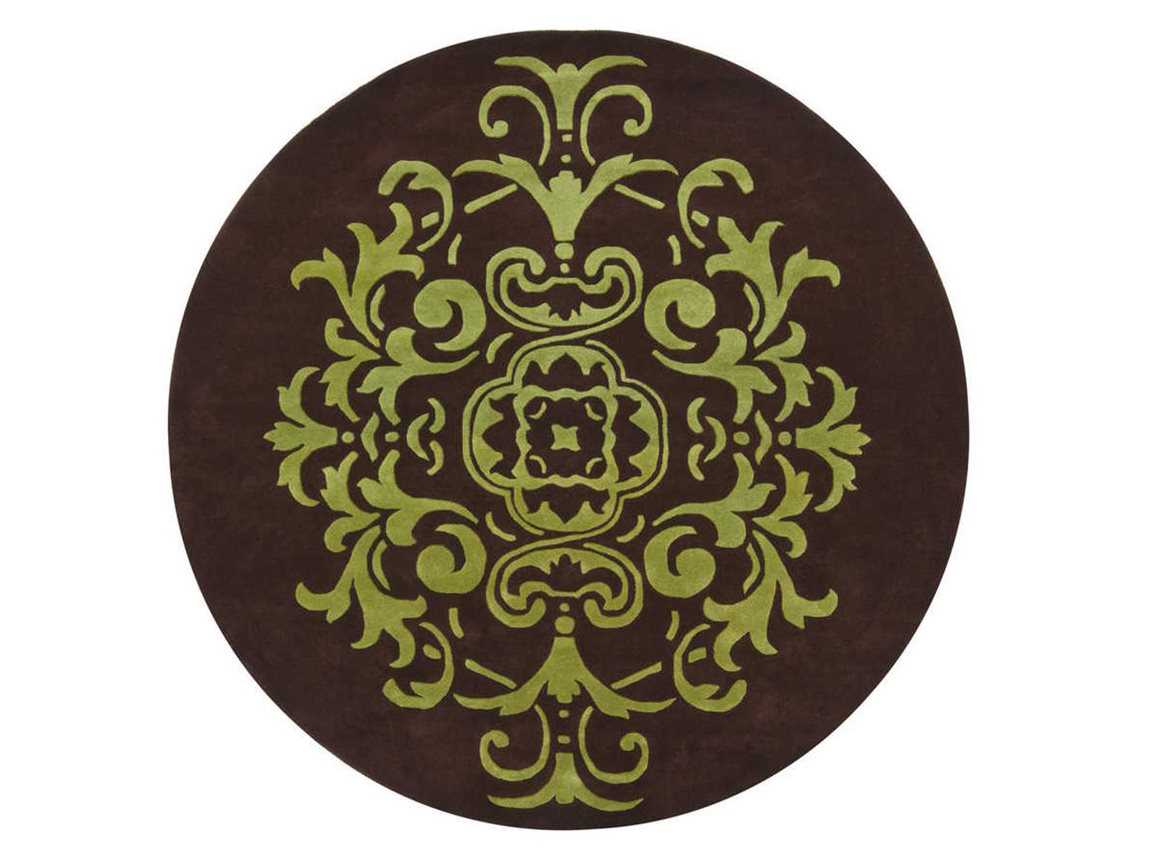 Chandra Round Brown Area Rug CDVEN6003ROU