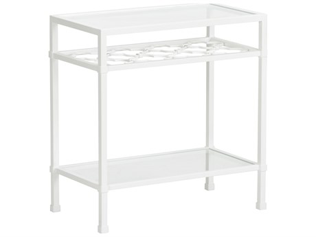 Chelsea House Bill Cain Rectangular Metal White Cream End Table